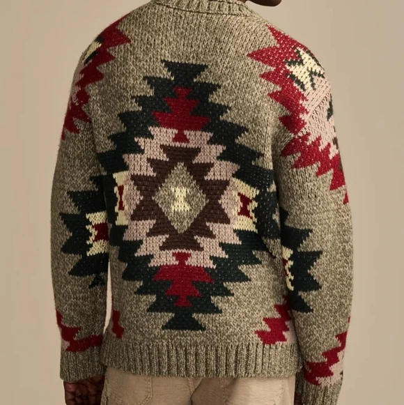 Lucky Brand Aztec Wool Novelty Crew Sweater NWT S M L XL XXL - Picture 8 of 10